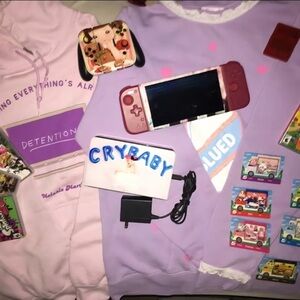 Hot Topic Lavender and Pink Graphic Hoodies